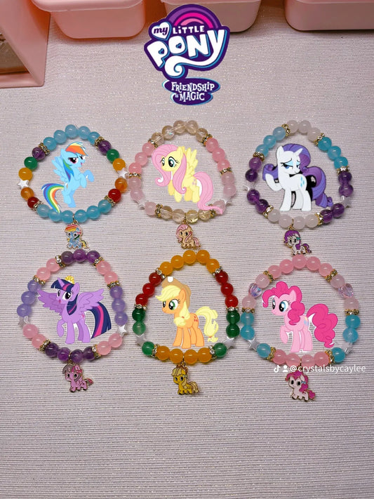 My Little pony 6pc set of crystal bracelets