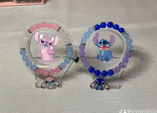 Stitch x Angel crystal bracelets