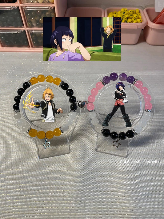 My Hero Academia Kaminari x Jiro crystal bracelets