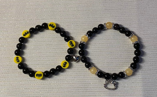 Batman x Hello Kitty matching bracelets