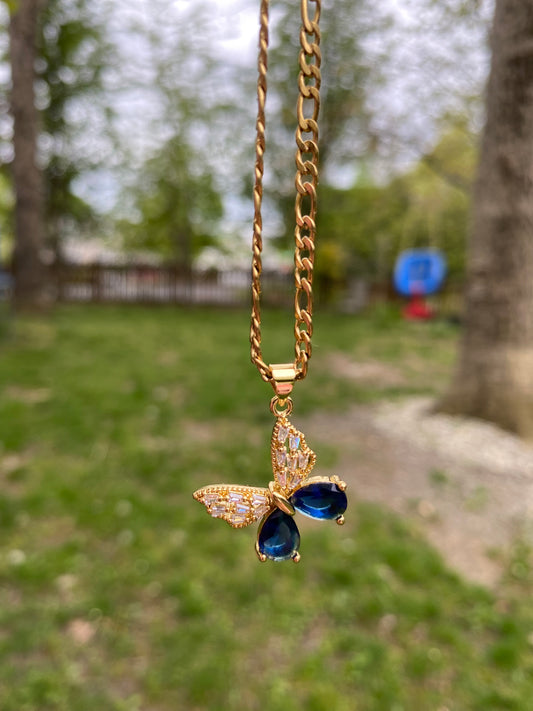 Gold Plated butterfly necklace