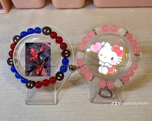 Hello Kitty x Spider-Man crystal bracelets