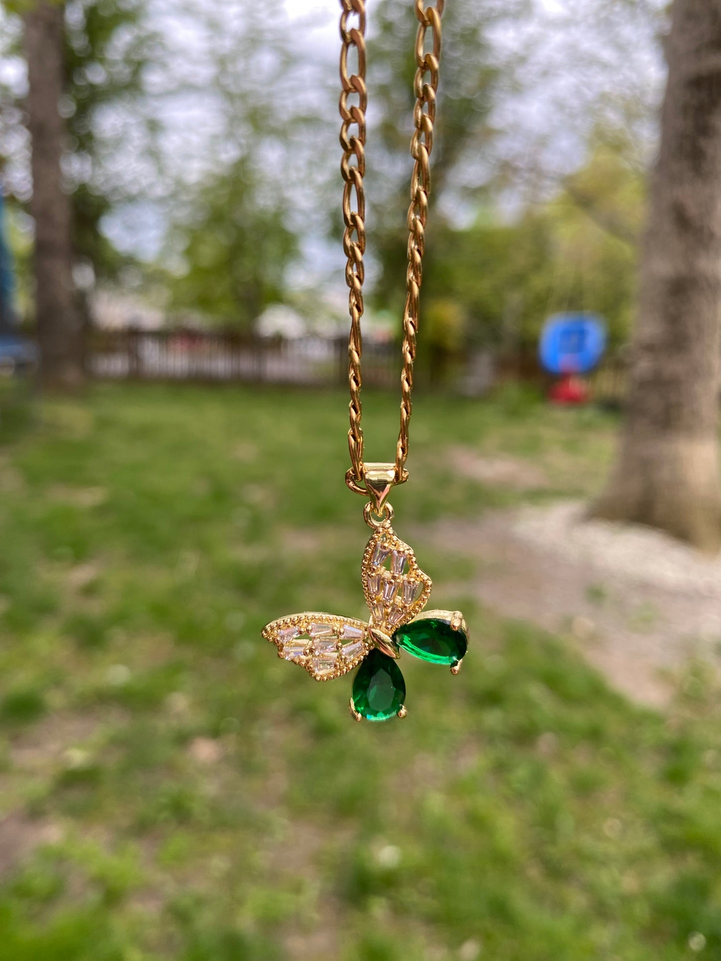 Gold Plated butterfly necklace