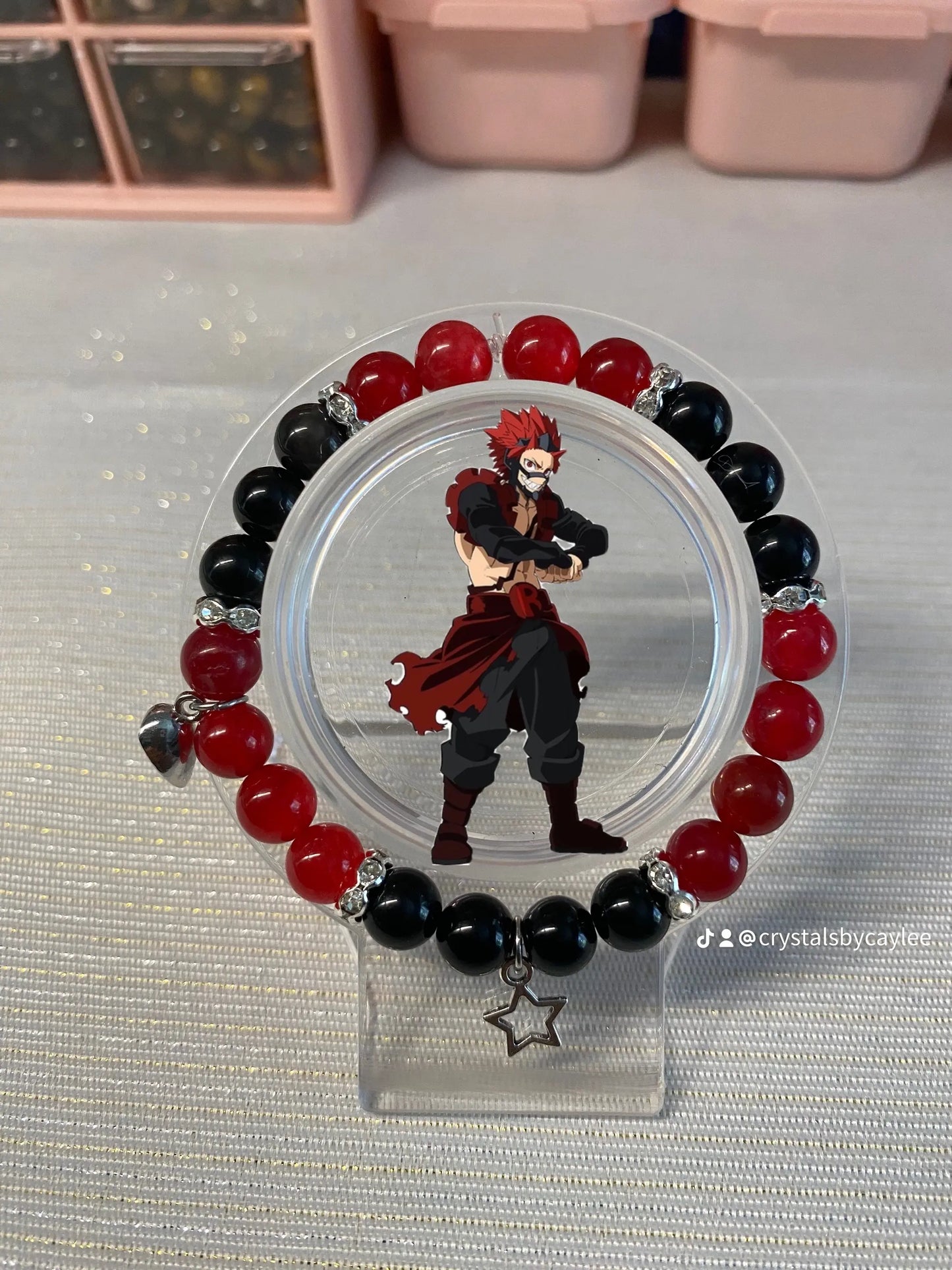 My Hero Academia Mina x Kirishima crystal bracelets